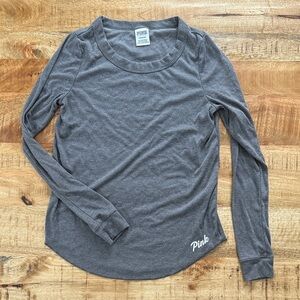 Pink Victorias Secret ribbed long sleeve shirt women’s small